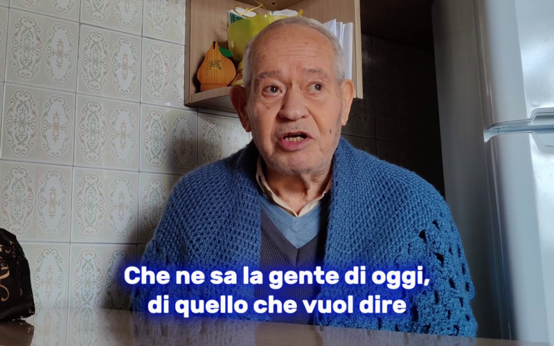 A 90 anni star del web. Il messinese Nonno Nino spopola con l’appello europeista contro le guerre -Video