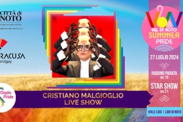 E’ Cristiano Malgioglio il primo ospite del “Val di Noto Summer Pride”