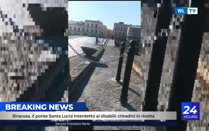 Siracusa, il ponte Santa Lucia interdetto ai disabili: cittadini in rivolta – Video