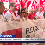 Flc Cgil Sicilia, docenti, ricercatori, ata e cittadini in sciopero davanti la Prefettura (VIDEO)