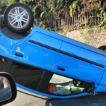 Vittoria, Fiat Panda si cappotta: ferita la conducente