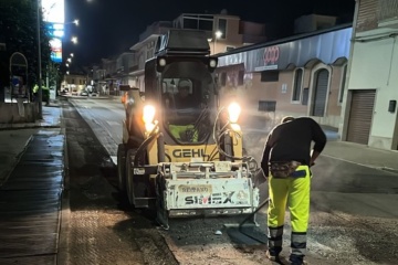 Proseguono i lavori stradali ad Avola: nella notte riqualificazione di via Siracusa