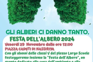 Festa dell’Albero di Legambiente, venerdì, a Priolo Gargallo