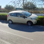 Auto finisce contro la siepe spartitraffico in viale Scala Greca