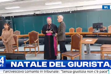 Natale del giurista, l’arcivescovo Lomanto in tribunale: “Senza giustizia non c’è pace” (VIDEO)