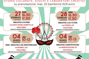 Cagliari – Biblioteche in Maschera, il Carnevale dedicato ai piccoli lettori