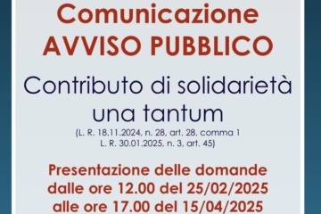 Famiglie residenti in Sicilia: contributo di solidarietà, una tantum