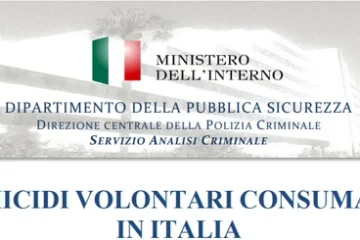 Omicidi in calo negli ultimi 10 anni in Italia