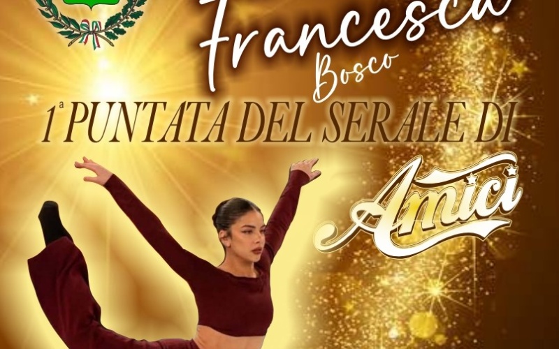 Priolo a sostegno di Francesca Bosco, la ballerina che sarà protagonista del serale di “Amici”